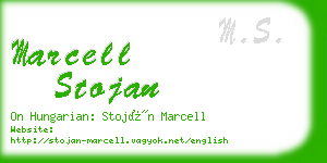 marcell stojan business card